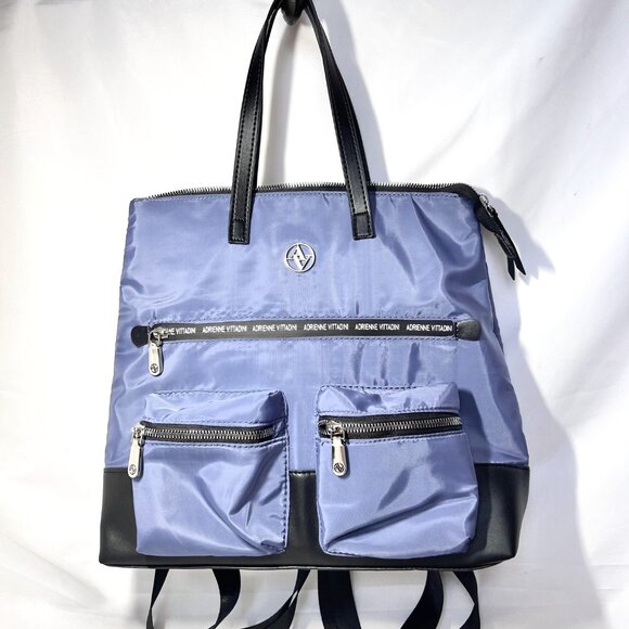 Adrienne Vittadini  Women\'s Back Pack/Purse/Bag-Stella Blue/Black-NWOT-Nylon-Cas main image 12